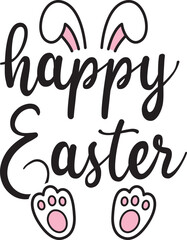 Obraz premium Happy Easter isolated on a white background.