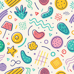 Abstract Colorful Pattern with Organic Shapes (1)