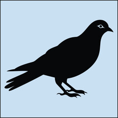 Obraz premium Silhouette of a Dove, Flight