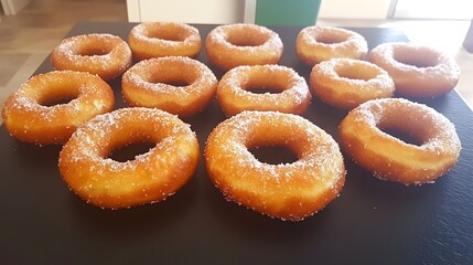 Sweet Sugar Donuts, Homemade Bakery Treats, Delicious Dessert