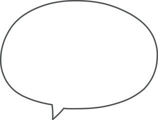 シンプルな吹き出しのイラスト素材