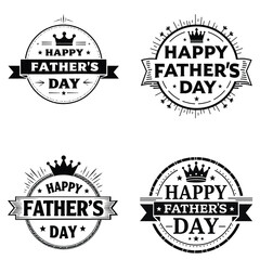 Happy Father's Day  Logo  Vector, Art, Icon And Graphics