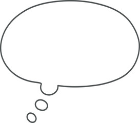 シンプルな考える吹き出しのイラスト素材