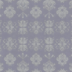 Seamless traditional fabric pattern with intricate timeless designs.