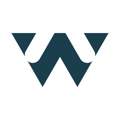 Minimalist W Letter Logo Design Concept