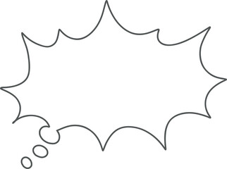 シンプルな心の中の吹き出しのイラスト素材