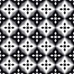 Black and white geometric shape for background, seamless background.