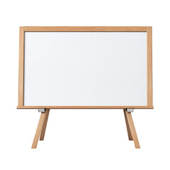 Blank whiteboard mockup in a classroom isolated on a transparent background