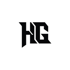HG monogram logo design letter text name symbol monochrome logotype alphabet character simple logo