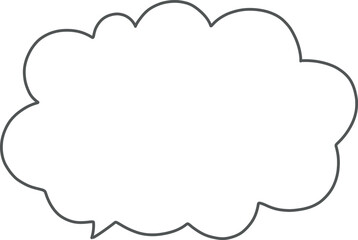 シンプルな吹き出しのイラスト素材