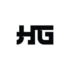 HG monogram logo design letter text name symbol monochrome logotype alphabet character simple logo