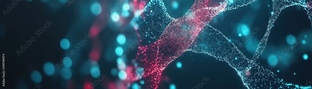 Poster a digital rendering of a complex scientific abstract structure