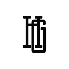 HG monogram logo design letter text name symbol monochrome logotype alphabet character simple logo