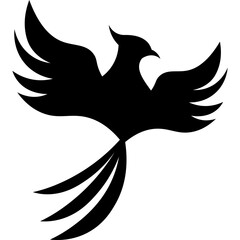 Modern Phoenix Bird Silhouette