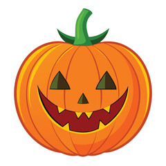 Halloween Pumpkin carving  isolated on white background