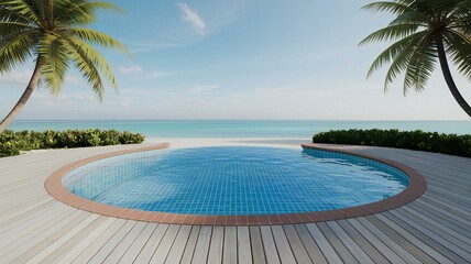 Beachside swimming pool