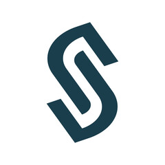 Fototapeta premium Minimalist Letter S Logo Design Concept