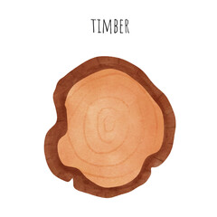 Hand Drawn Tree Stump Illustration