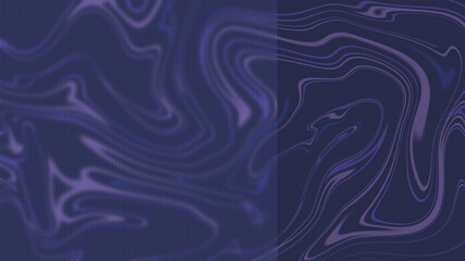 Funky print of mixing acrylic colors with ruffled glass overlay. Creative blue-violet swirl background