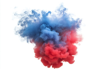 Abstract blue and red ink swirling in water a vibrant color explosion