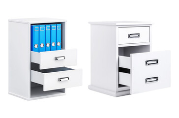 White office drawers filing cabinets collection for workspace storage