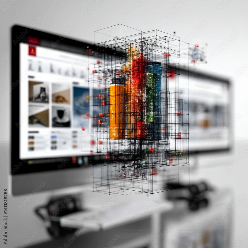 Poster Abstract Data Visualization on Monitor: A Complex Network Overlayed on a Modern Workspace