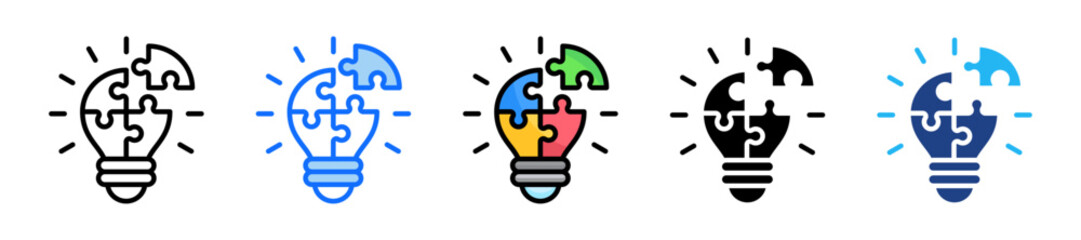 Problem Solving Icon Set Multiple Style Collection