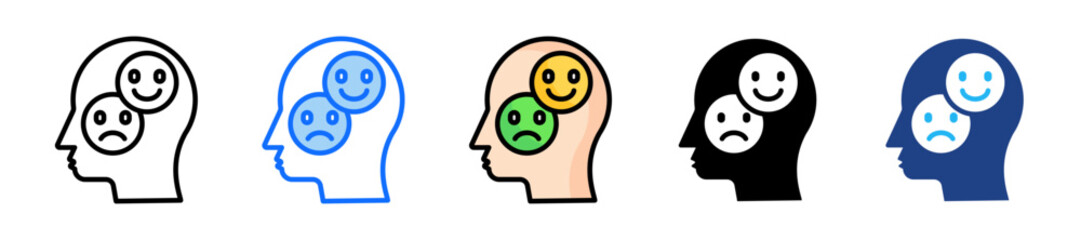 Bipolar Icon Set Multiple Style Collection