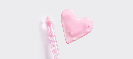 pipette drop of serum test on a light background