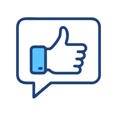 Obraz premium Thumbs Up Icon Representing Positive Feedback and User Approval