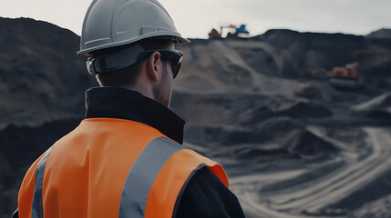 Operator monitoring progress of lithium extraction in the field. Featuring process monitoring