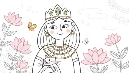 Cartoon Coloring Simple Line Art for Kids