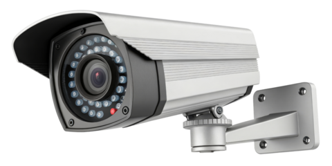 3D Render of Security CCTV Camera, Isolated on Transparent Background, Surveillance Equipment, High Resolution Image, Surveillance, CCTV, Security Camera