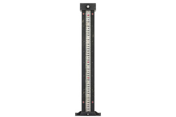 An artistic depiction of a vintage measuring stick resting upright on a minimalist background, showcasing craftsmanship and precision isolated on transparent background
