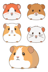 Set of hamster icon