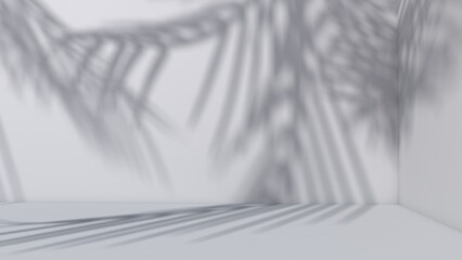 Empty room with wall background. 3D illustration, 3D rendering	