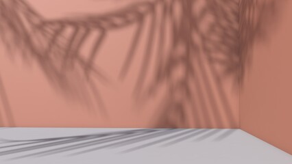 Empty room with wall background. 3D illustration, 3D rendering	