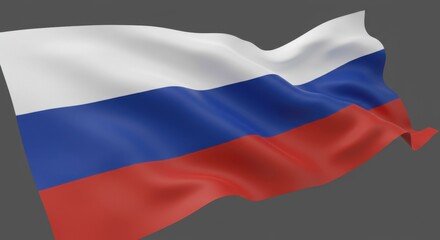 Fototapeta premium Waving Russian Flag: A Vibrant Display of National Pride and Identity