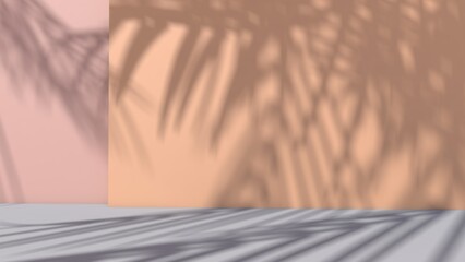 Empty room with wall background. 3D illustration, 3D rendering	