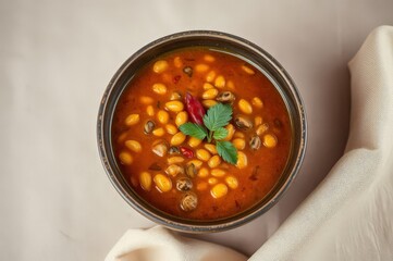 Traditional Harira Soup Presentation