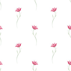 Naklejka premium Watercolor flowers background vector for design.