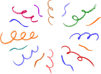 Confetti Explosion Crayon Chalk Drawing PNG Transparent