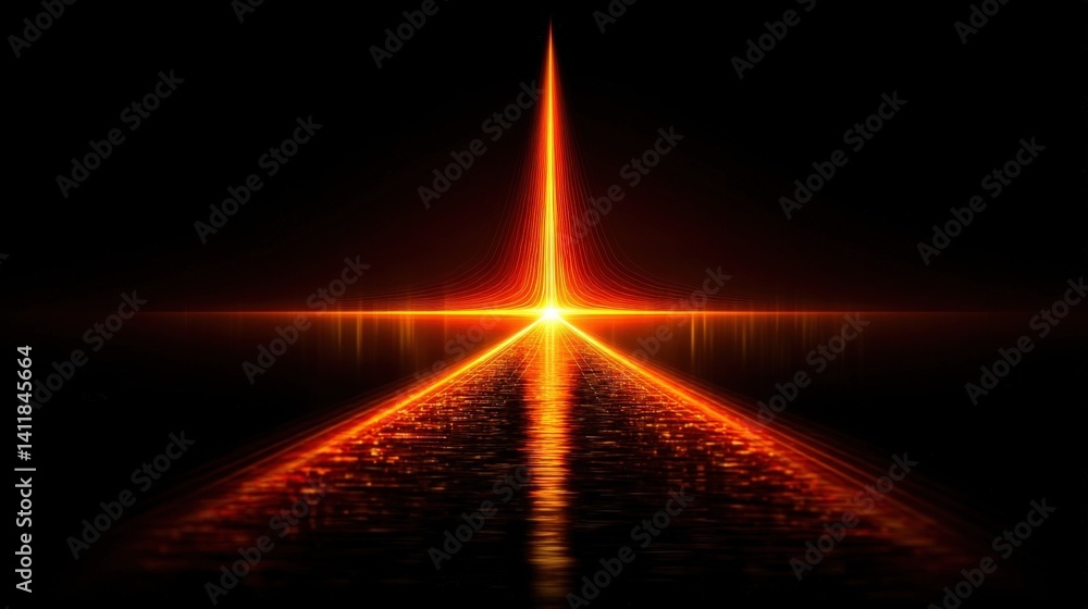 Aufkleber abstract light rays emanating from center creating bright starburst effect over water surface