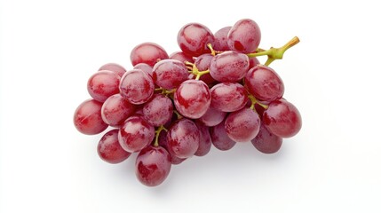 Fresh Red Grapes on White Surface, Healthy Snack, Juicy Fruit, Organic Produce, Culinary Ingredient