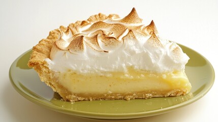 Delicious lemon meringue pie slice