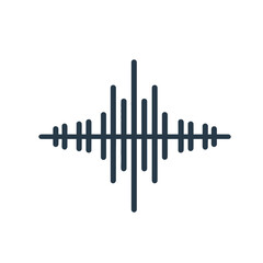 Sound waves icon representing audio frequency and vibrations
