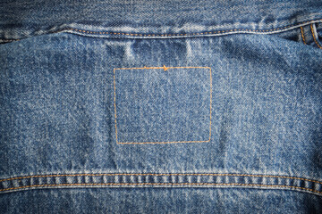 Fototapeta premium seam of blue denim texture background, jean fashion style