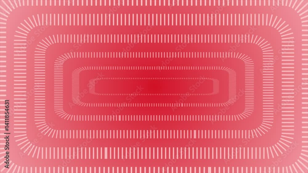 Leinwandbilder red color rotating multiple lines in square tunnel seamless design geometrical background