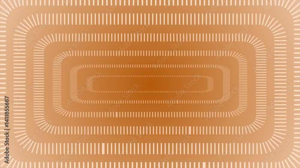 Aufkleber orange color rotating multiple lines in square tunnel seamless design geometrical background