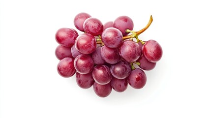 Fototapeta premium Fresh and Juicy Red Grapes Isolated on White Background Perfect for Healthy Food Concepts